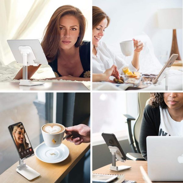 foldable desktop phone tablet stand mobile desk holder